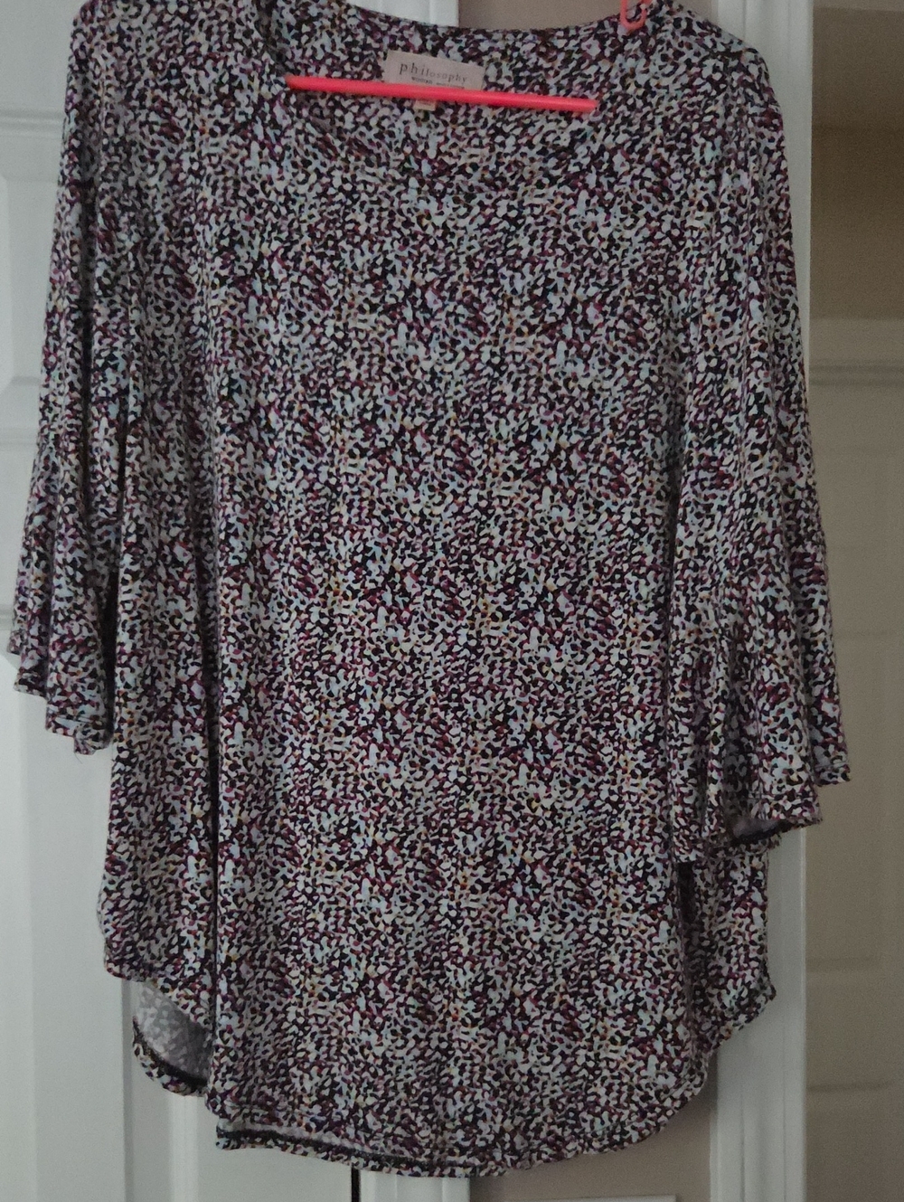Philosophy Floral Printed Relaxed Women's Top - Purple Multi